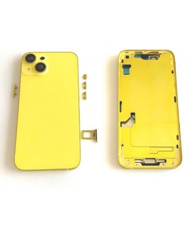 Chasis Central Con Tapa Trasera Para Iphone 14 - Amarillo