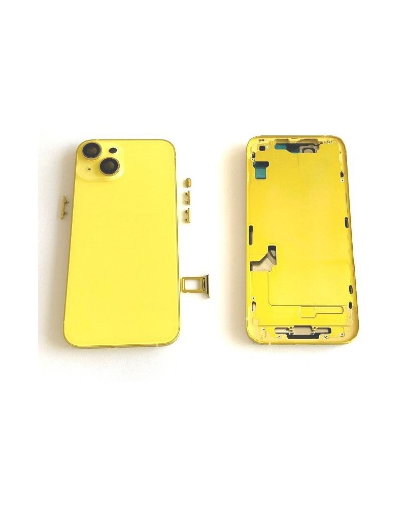 Chasis Central Con Tapa Trasera Para Iphone 14 - Amarillo