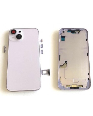 Chasis Central Con Tapa Trasera Para Iphone 14 - Lila