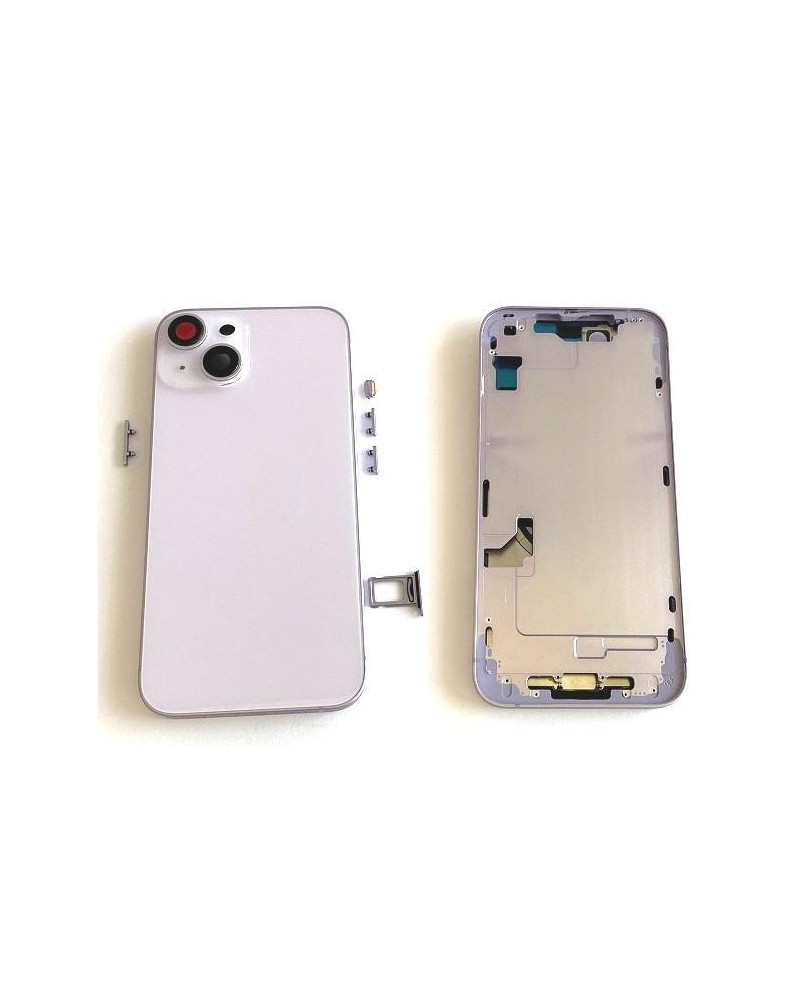 Chasis Central Con Tapa Trasera Para Iphone 14 - Lila