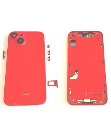 Chassis central com tampa traseira para Iphone 14 - Vermelho