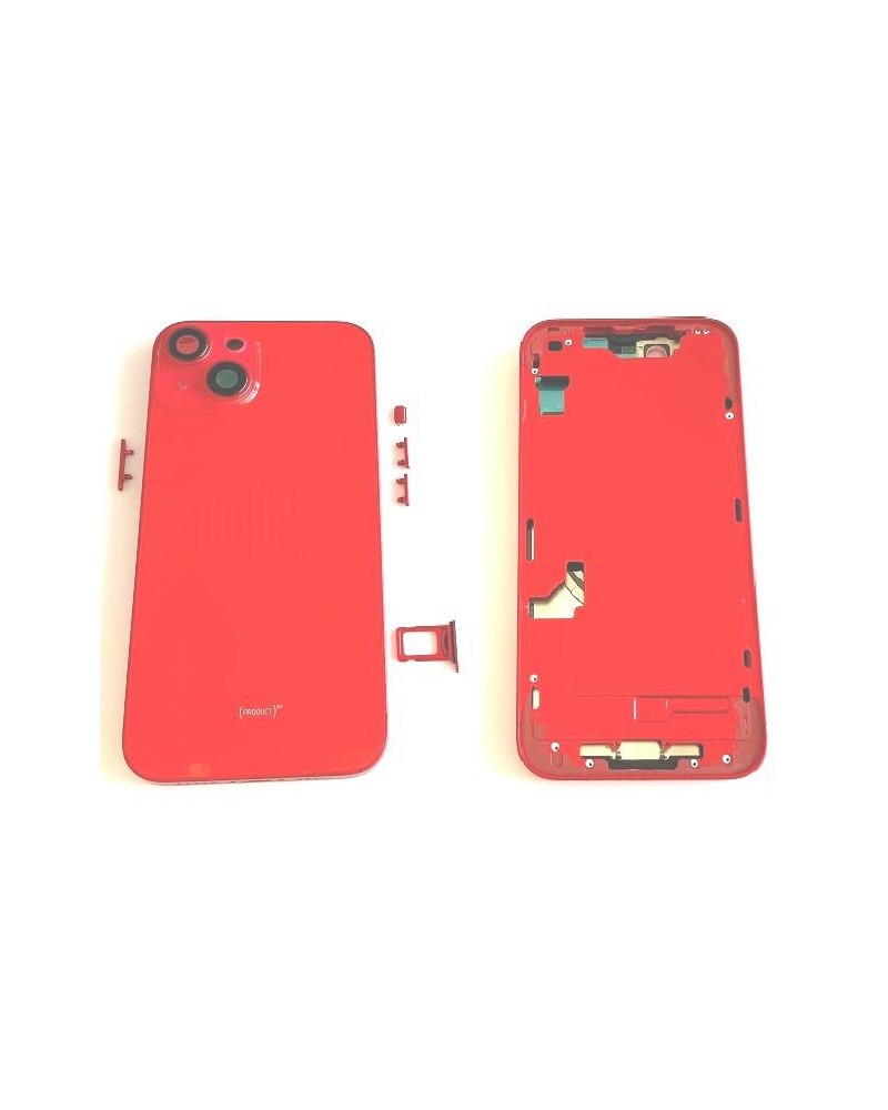 Centre Chassis With Back Cover For Iphone 14 - Red