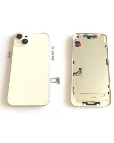 Chassis central com tampa traseira para Iphone 14 Plus - Branco