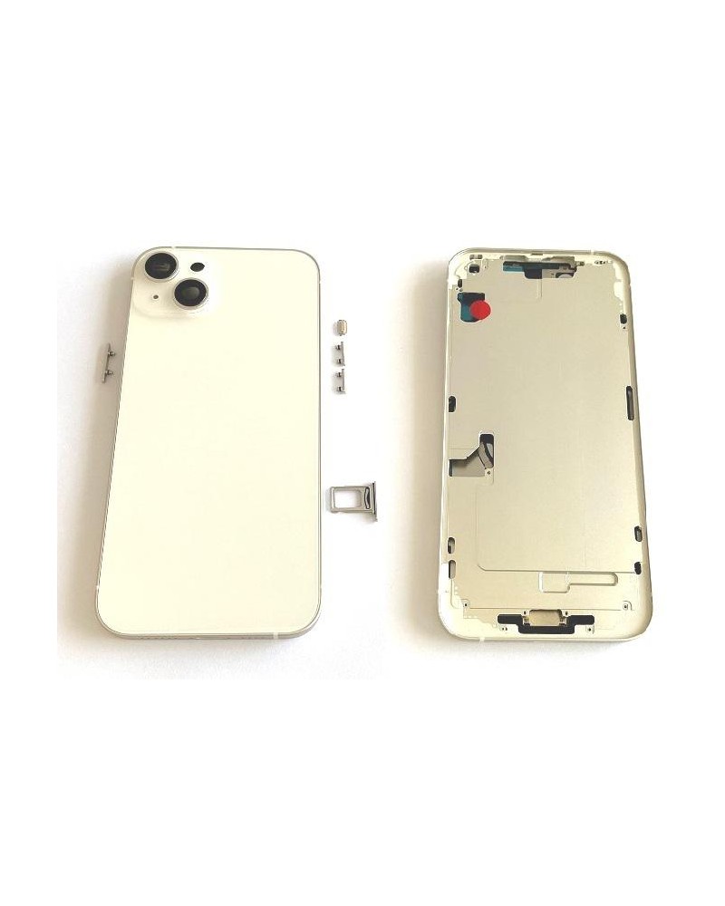 Central Chassis With Back Cover For Iphone 14 Plus - White