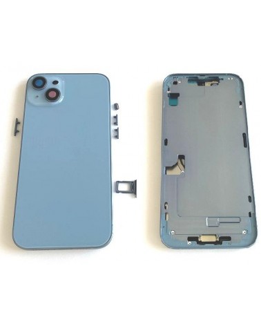 Central Chassis With Back Cover For Iphone 14 Plus - Blue