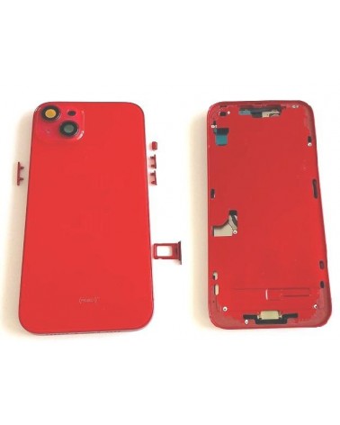 Centre Chassis With Back Cover For Iphone 14 Plus - Red