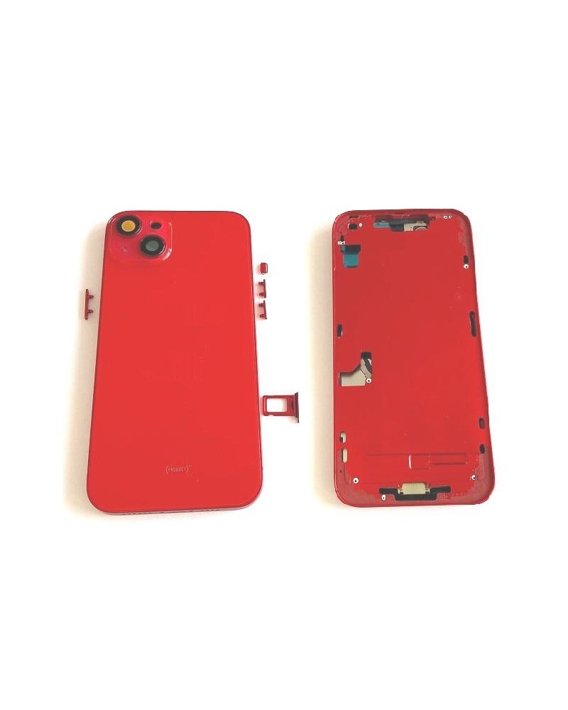 Centre Chassis With Back Cover For Iphone 14 Plus - Red