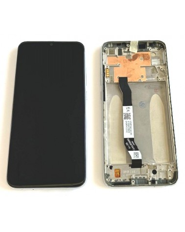 LCD screen with silver frame for Xiaomi Redmi Note 8