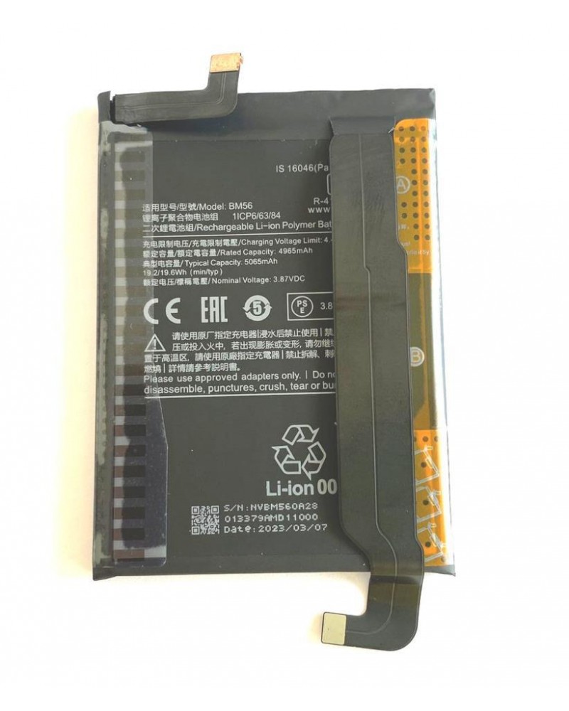 Batería BM56 para Xiaomi Redmi K40 De 5065mAh