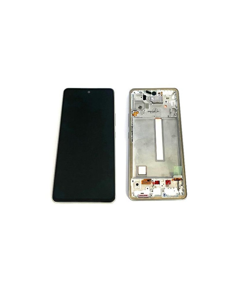 Pantalla LCD y Tactil con Marco Plata para Samsung Galaxy A53 5G A536 A536B   Service Pack  