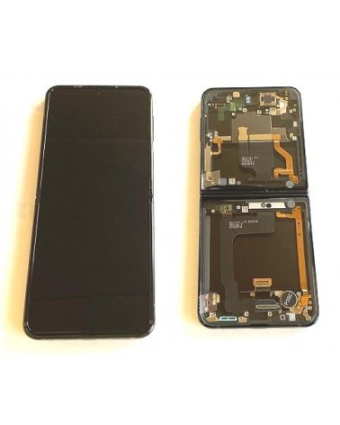 Pantalla LCD y Tactil con Marco Negro para Samsung Galaxy Z Flip 4 F721   Service Pack  