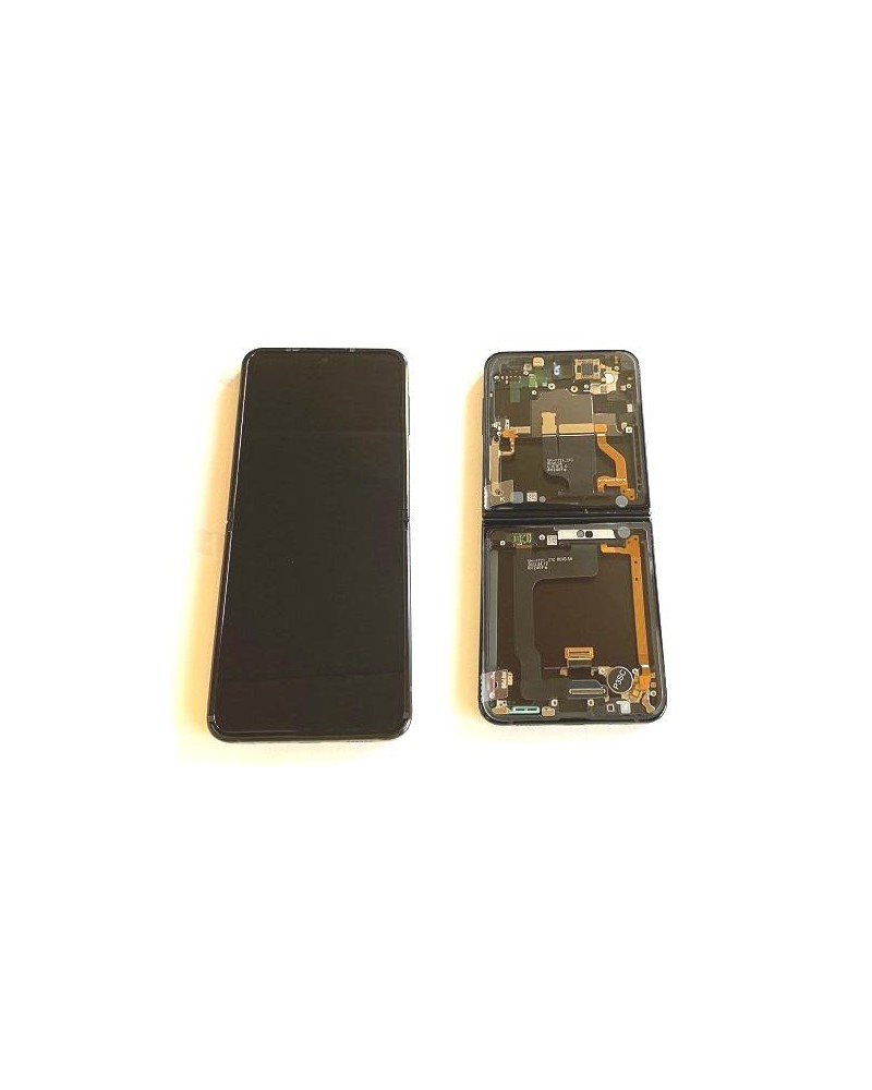 Pantalla LCD y Tactil con Marco Negro para Samsung Galaxy Z Flip 4 F721   Service Pack  