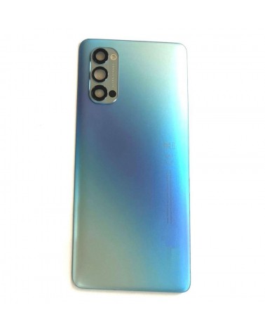 Rear Battery and Camera Lens Cover for Oppo Reno 4 Pro 5G CPH2089 - Blue Detachable