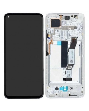 LCD e ecrã tátil com moldura prateada para Xiaomi Mi 10T Mi 10T Pro 5600040J3S00 Service Pack