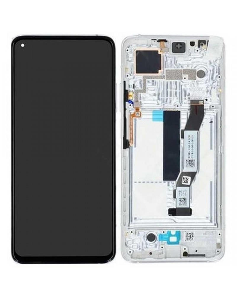 Pantalla LCD y Tactil con Marco Plata para Xiaomi Mi 10T   Mi 10T Pro 5600040J3S00   Service Pack  