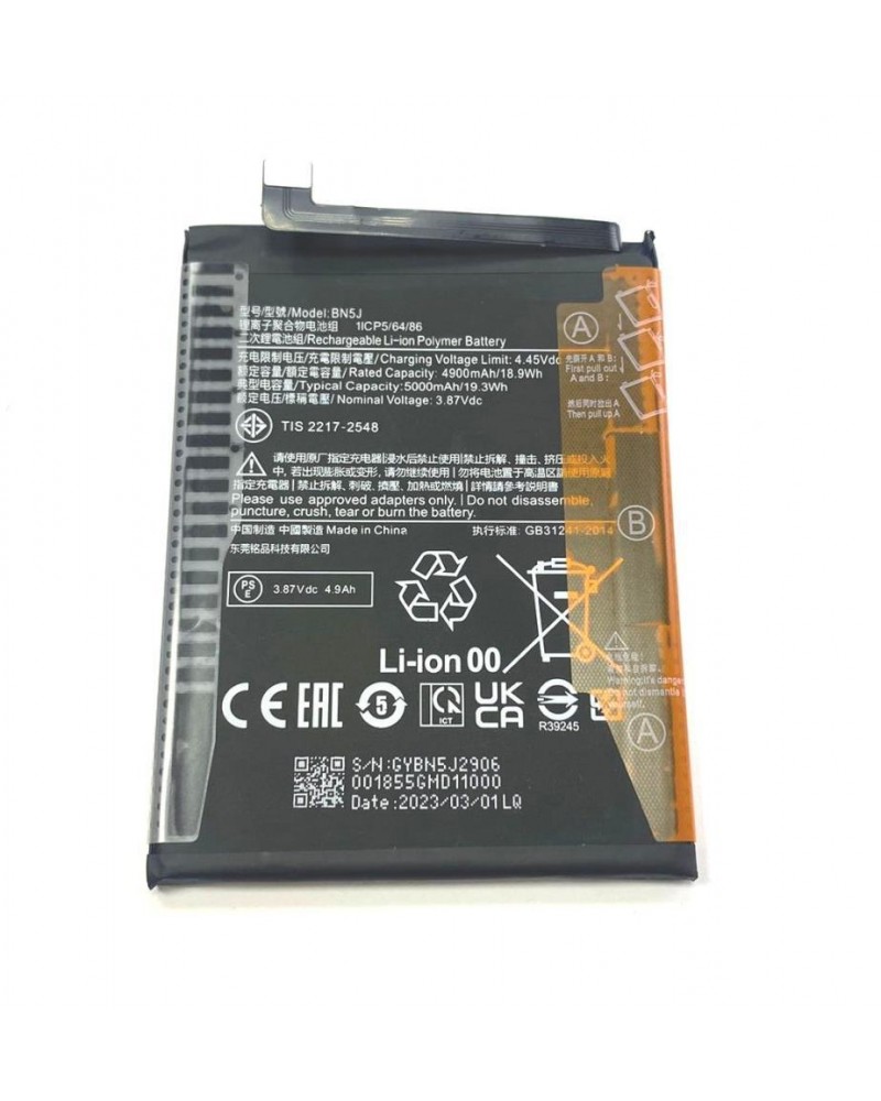 BN5J Battery BN5J for Xiaomi Redmi Note 12 Xiaomi Mi 12T Xiaomi Mi 12T Pro Poco X5 5G