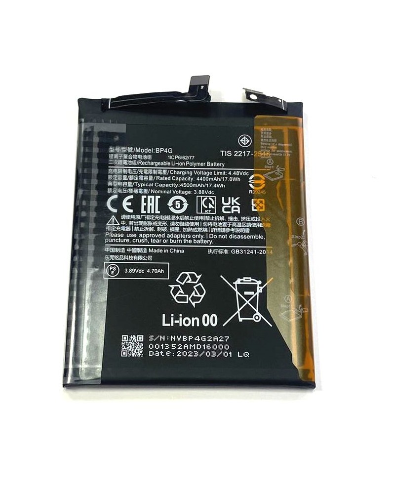 Bateria BP4G 4500mAh para Xiaomi Mi 13 Mi13