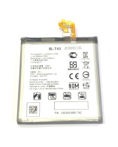 BL-T43 for LG G8s ThinQ LM-G810EAW 3550mAh Battery