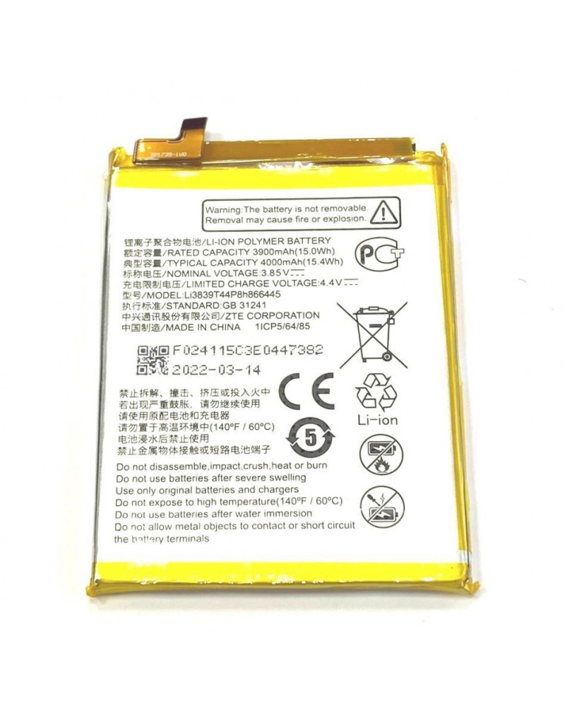 Bateria li3839t44p8h866445 para ZTE Blade A71 De 4000mAh