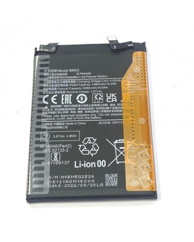 Bateria BM5G de 5080mAh para Xiaomi Poco X4 GT Redmi Note 11T Pro