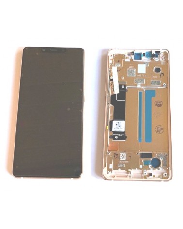 LCD e ecrã tátil com moldura dourada para Xiaomi Mi 8 e Mi 8SE