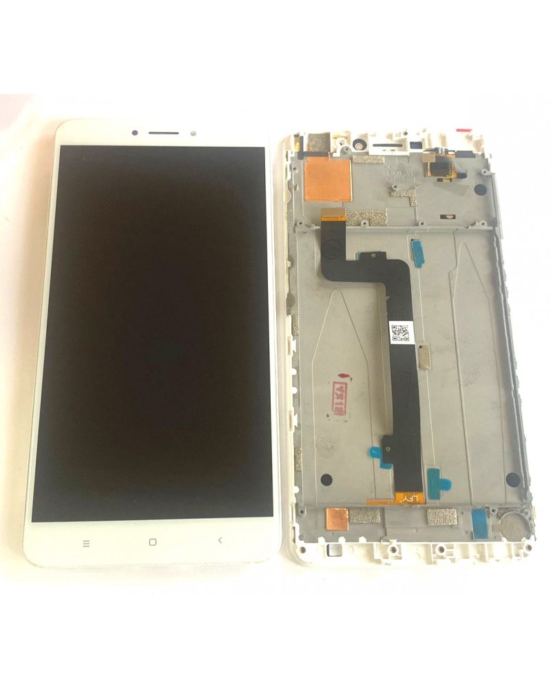 LCD e ecrã tátil com moldura para Xiaomi Mi Max 2 - Branco MDE40, MDI40