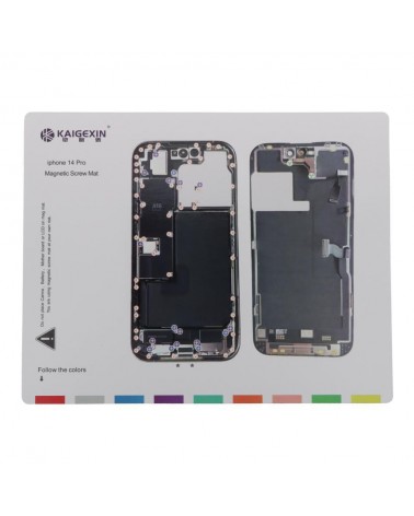 Guia Tapete magnético com suporte para parafusos para iPhone 14 Pro