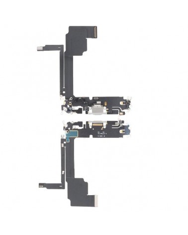 Flex Conector de Carga tipo C para Iphone 15 Pro Max - Blanco Titanio