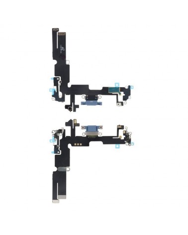 Conector de carregamento flexível para Iphone 14 Plus compatível - Azul