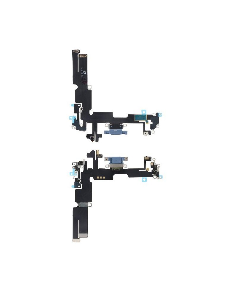 Conector de carregamento flexível para Iphone 14 Plus compatível - Azul