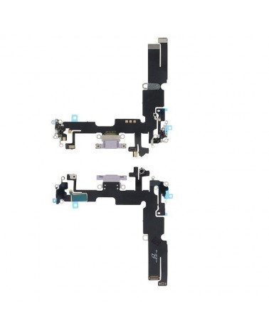 Conector de carregamento flexível para Iphone 14 Plus compatível - Roxo