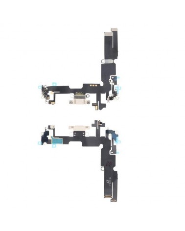 Flex Conector de Carga para Iphone 14 Plus Compatible - Blanco