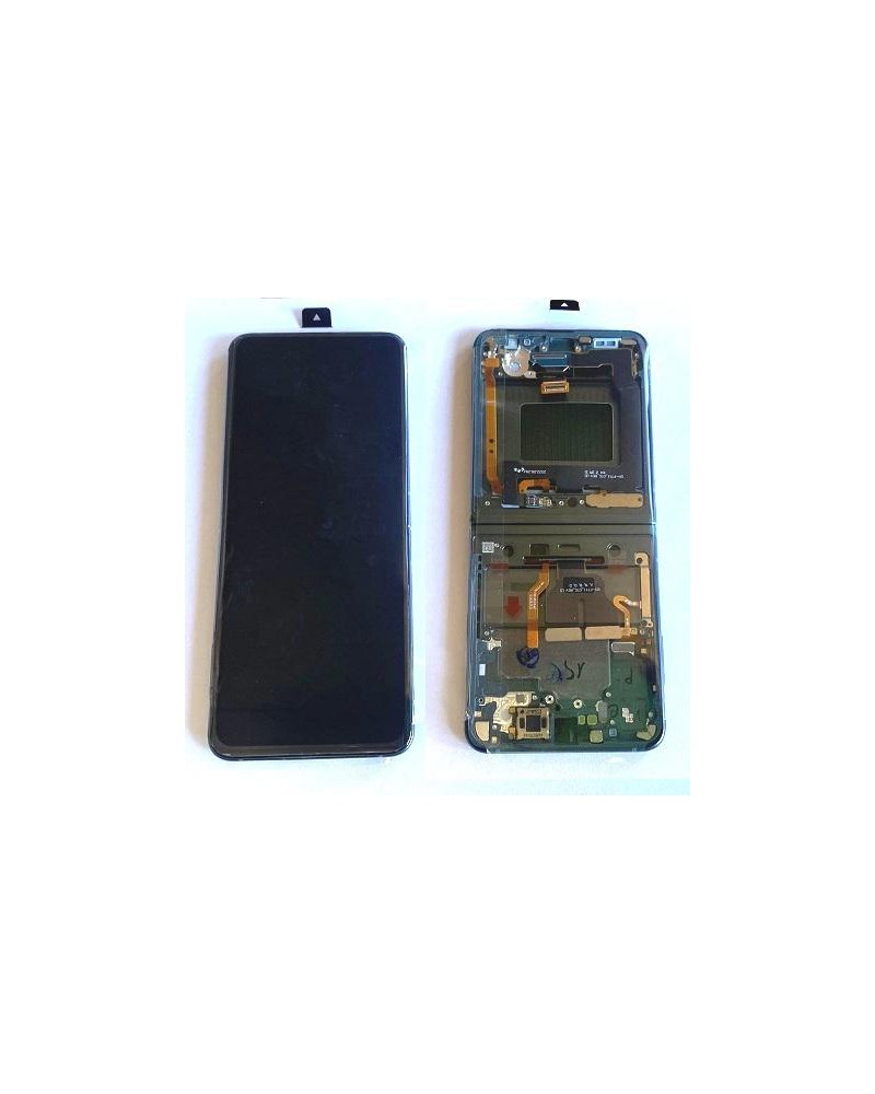 Pantalla LCD y Tactil con Marco Verde para Samsung Galaxy Z Flip 3 F711   Service Pack   GH82-27243C