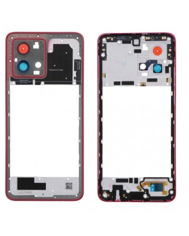 Moldura central para Motorola Moto G84 XT2347 - Vermelho