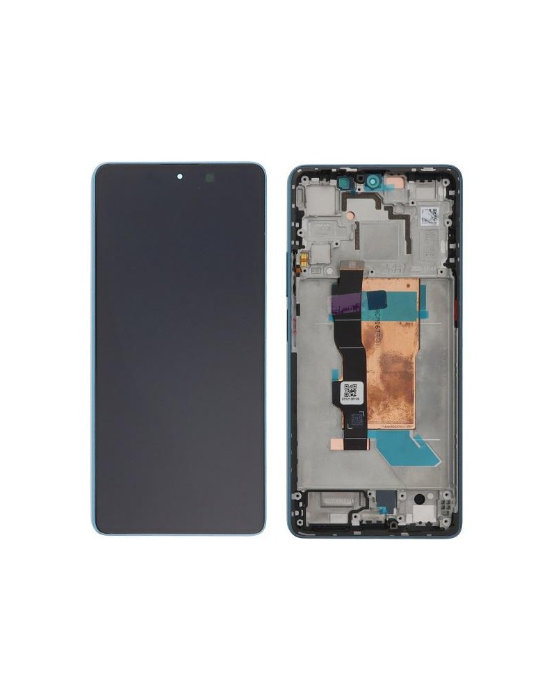 LCD e ecrã tátil com moldura azul para Xiaomi Poco F5 - Alta qualidade