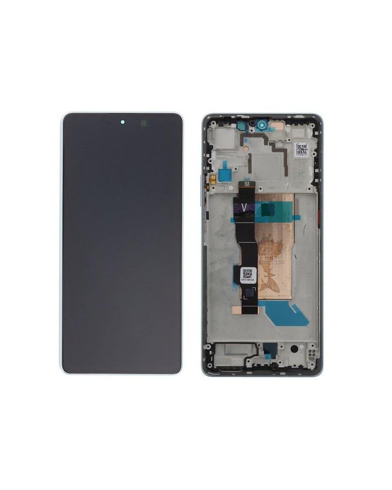 LCD and Touch Screen with Silver Frame for Xiaomi Poco F5 - High Quality