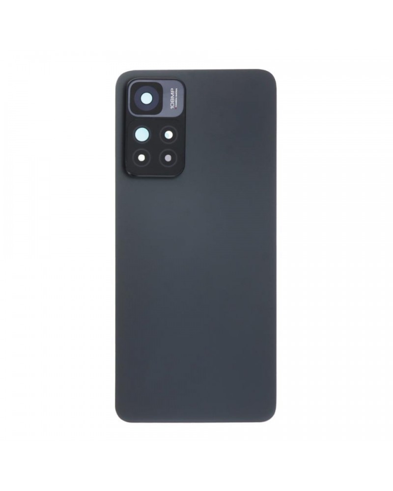 Capa traseira com lente de câmara para Xiaomi Redmi Note 11 Pro Plus 5G - Preto