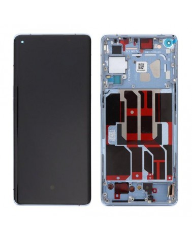 LCD and Touch Screen with Blue Frame for Oppo Reno 6 Pro 5G Snapdragon CPH2247 Quality Oled