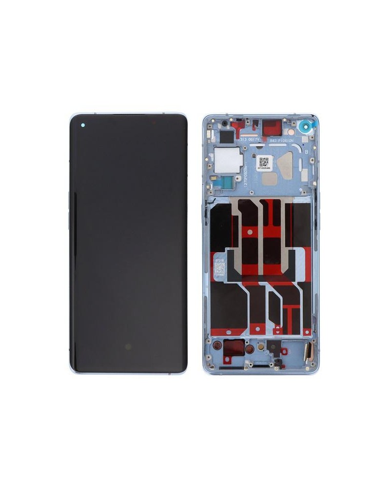 LCD and Touch Screen with Blue Frame for Oppo Reno 6 Pro 5G Snapdragon CPH2247 Quality Oled