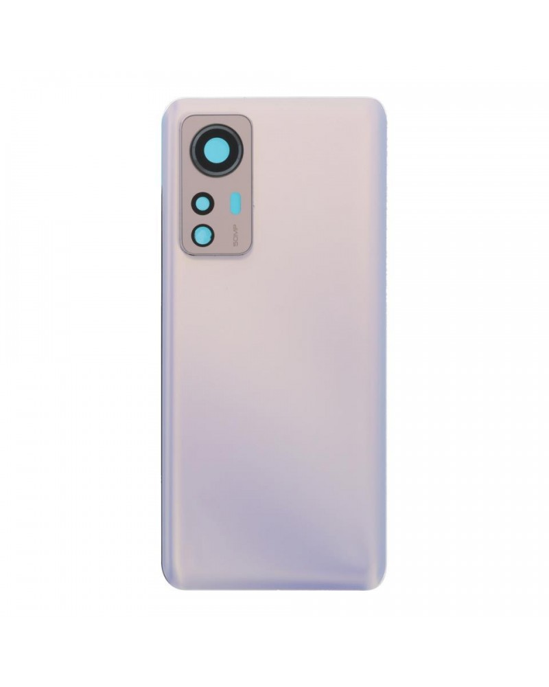 Rear Battery Cover and Camera Lens for Xiaomi Mi 12 2201123G 2201123C - Lilac Purple