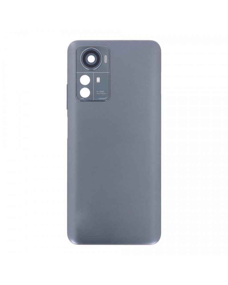 Tapa Trasera y Lente de Camara Superior para ZTE Blade A72s - Gris