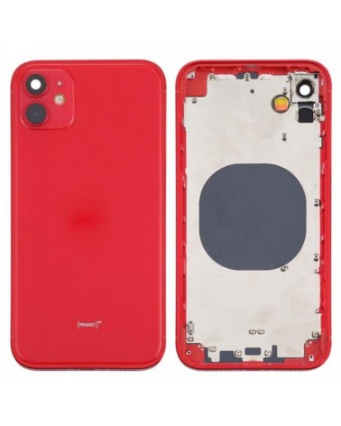 Chasis Central con tapa Trasera para Iphone 12 Mini - Rojo