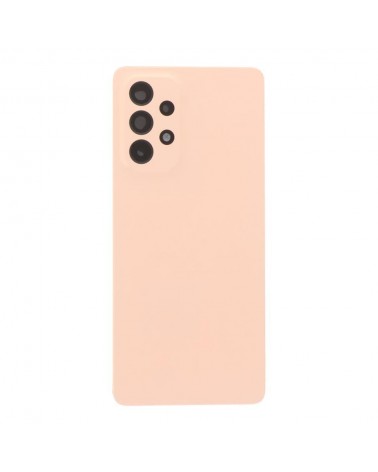 Capa traseira e lente da câmara para Samsung Galaxy A53 5G A536 A536B - Rosa Pêssego