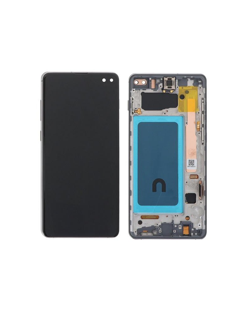 Pantalla LCD y Tactil con Marco Gris para Samsung Galaxy S10 Plus G975 G975F   Calidad TFT  