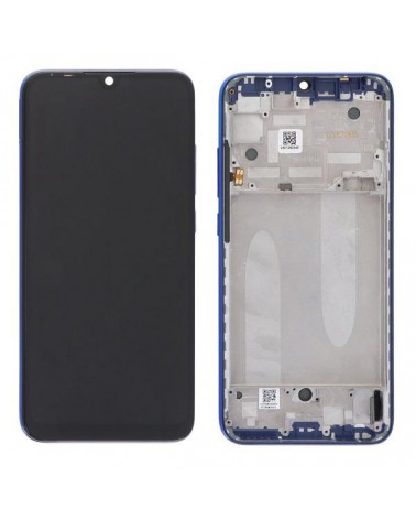 LCD e ecrã tátil com moldura azul para Xiaomi Mi A3 Mi CC9e - Preto M1906F9SH M1906F9SI Qualidade TFT