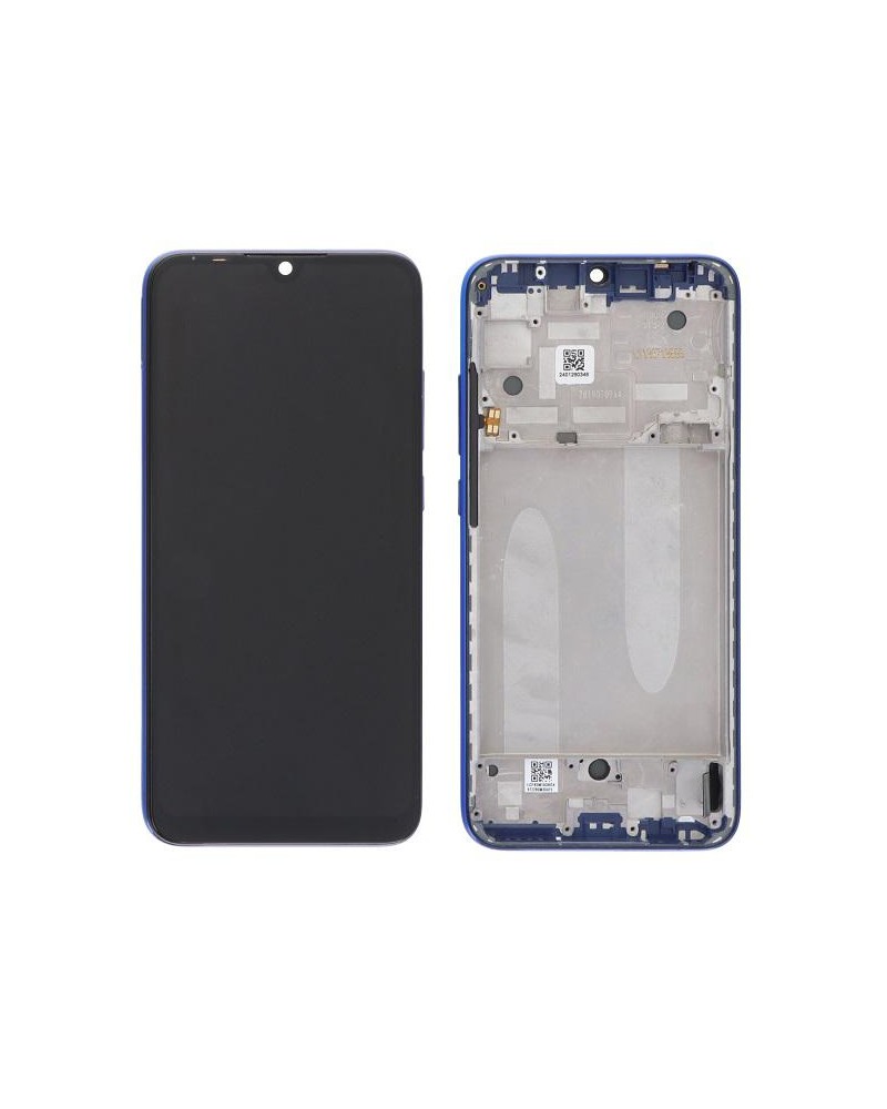 LCD e ecrã tátil com moldura azul para Xiaomi Mi A3 Mi CC9e - Preto M1906F9SH M1906F9SI Qualidade TFT