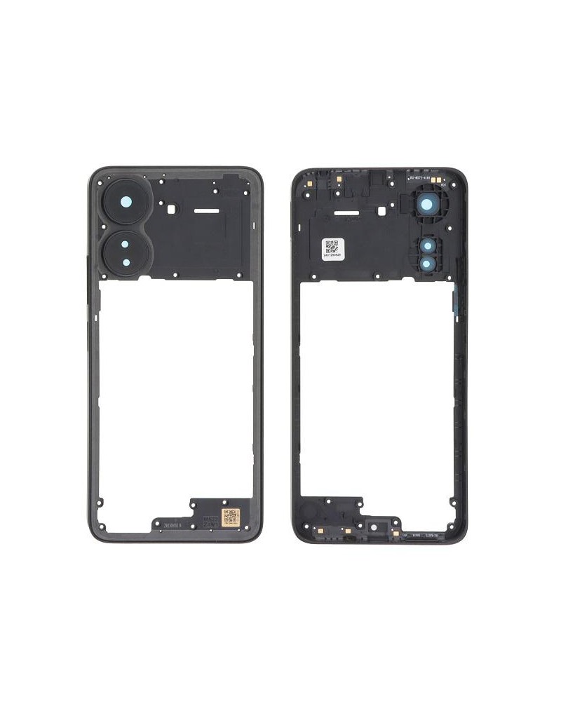 Marco Central y Lente de Camara para Xiaomi Redmi 13C 23100RN82L  23106RN0DA - Negro