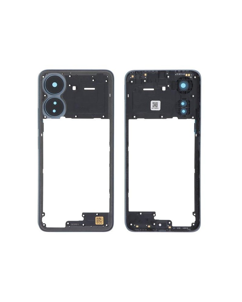 Moldura central e lente da câmara para Xiaomi Redmi 13C 23100RN82L 23106RN0DA - Azul escuro