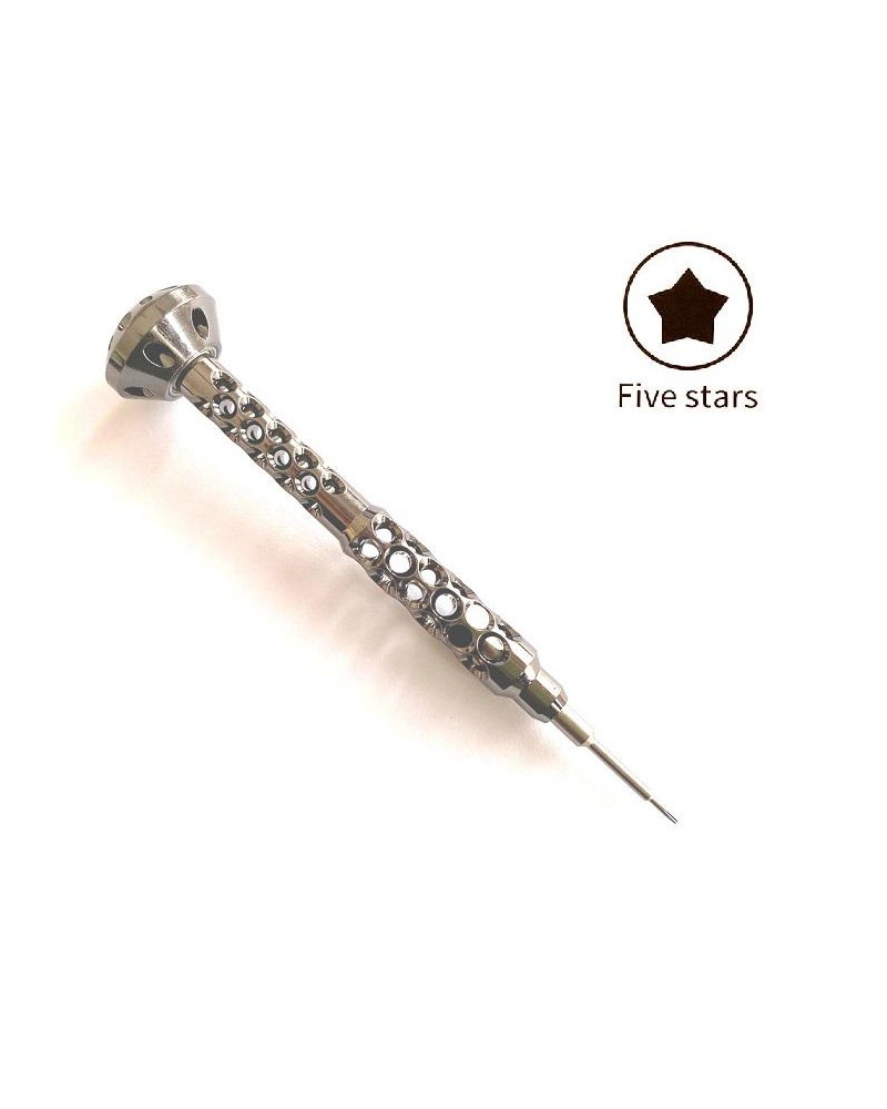 Precision screwdriver with pentagonal tip