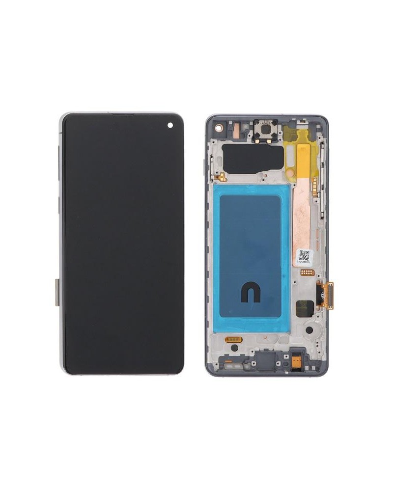 LCD e ecrã tátil com moldura cinzenta para Samsung Galaxy S10 G973 G973F TFT de qualidade